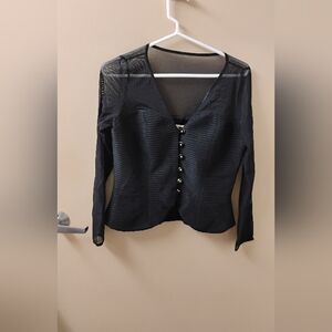 Vintage 2000s 1990s Cache Peplum Bustier Style Top Sz 10